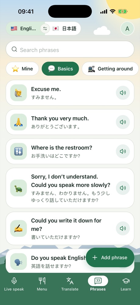 Ready-made travel phrases